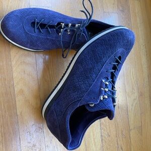 Stuart Weitzman Woven Leather Oxford Sneakers - Size 8